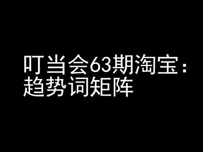 《淘宝天猫打爆班》原创高阶技术第63期，趋势词矩阵技术和玩法-谷进海小站