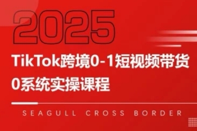 TikTok跨境0-1短视频带货，系统拆解TikTok跨境带货全链路，实现跨境可持续盈利-谷进海小站