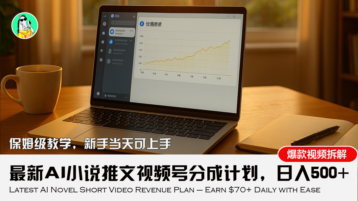最新AI小说推文视频号分成计划，新手小白也能当天日入500+教程-谷进海小站