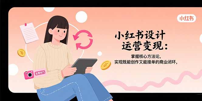 小红书设计运营变现：掌握核心方法论，实现既能创作又能接单的商业闭环-谷进海小站