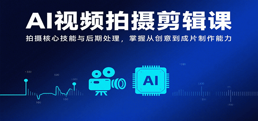 AI视频拍摄剪辑课，拍摄核心技能与后期处理，掌握从创意到成片制作能力-谷进海小站