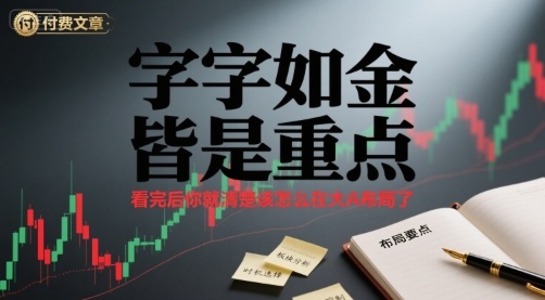 付费文章：字字如金 皆是重点， 看完后 你就清楚该怎么在大A布局了-谷进海小站