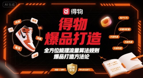 得物爆品打造，全方位梳理得物流量算法规则爆品打造规则-谷进海小站