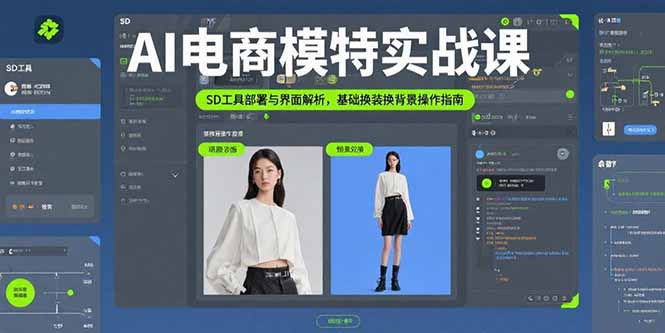 AI电商模特实战课，SD工具部署与界面解析，基础换装换背景操作指南-谷进海小站