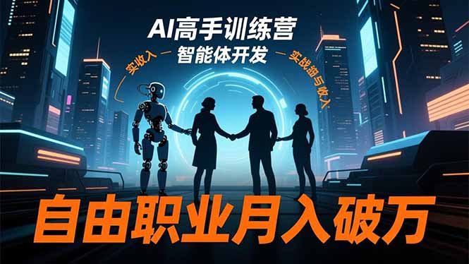 AI高手训练营3.0，ChatGPT，Midjourney，智能体开发，自由职业月入破万-谷进海小站