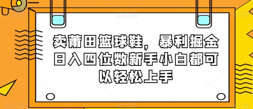 卖莆田篮球鞋，暴利掘金日入四位数新手小白都可以轻松上手【揭秘】-谷进海小站