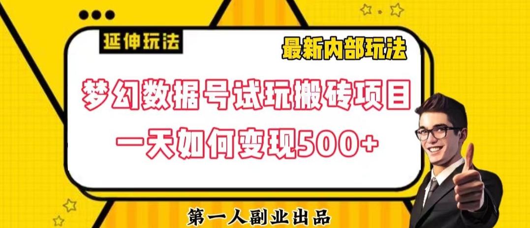 数据号回归玩法游戏试玩搬砖项目再创日入500+【揭秘】-谷进海小站