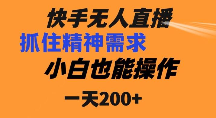 快手无人直播民间故事另类玩法，抓住了精神需求，轻松日入200+-谷进海小站