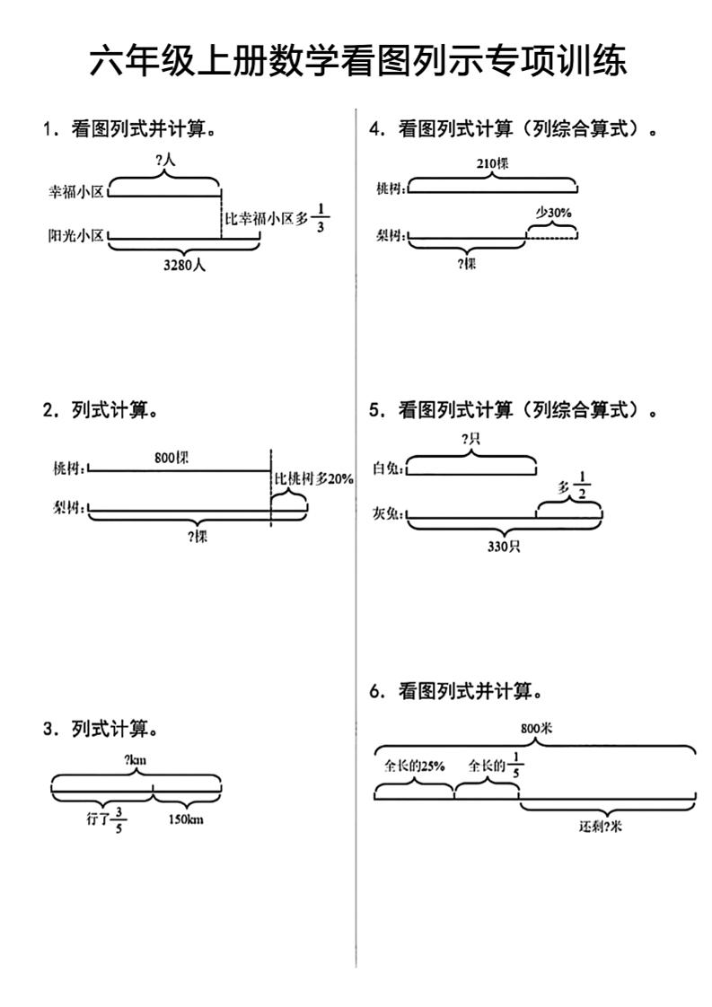 六上数学看图列式-谷进海小站