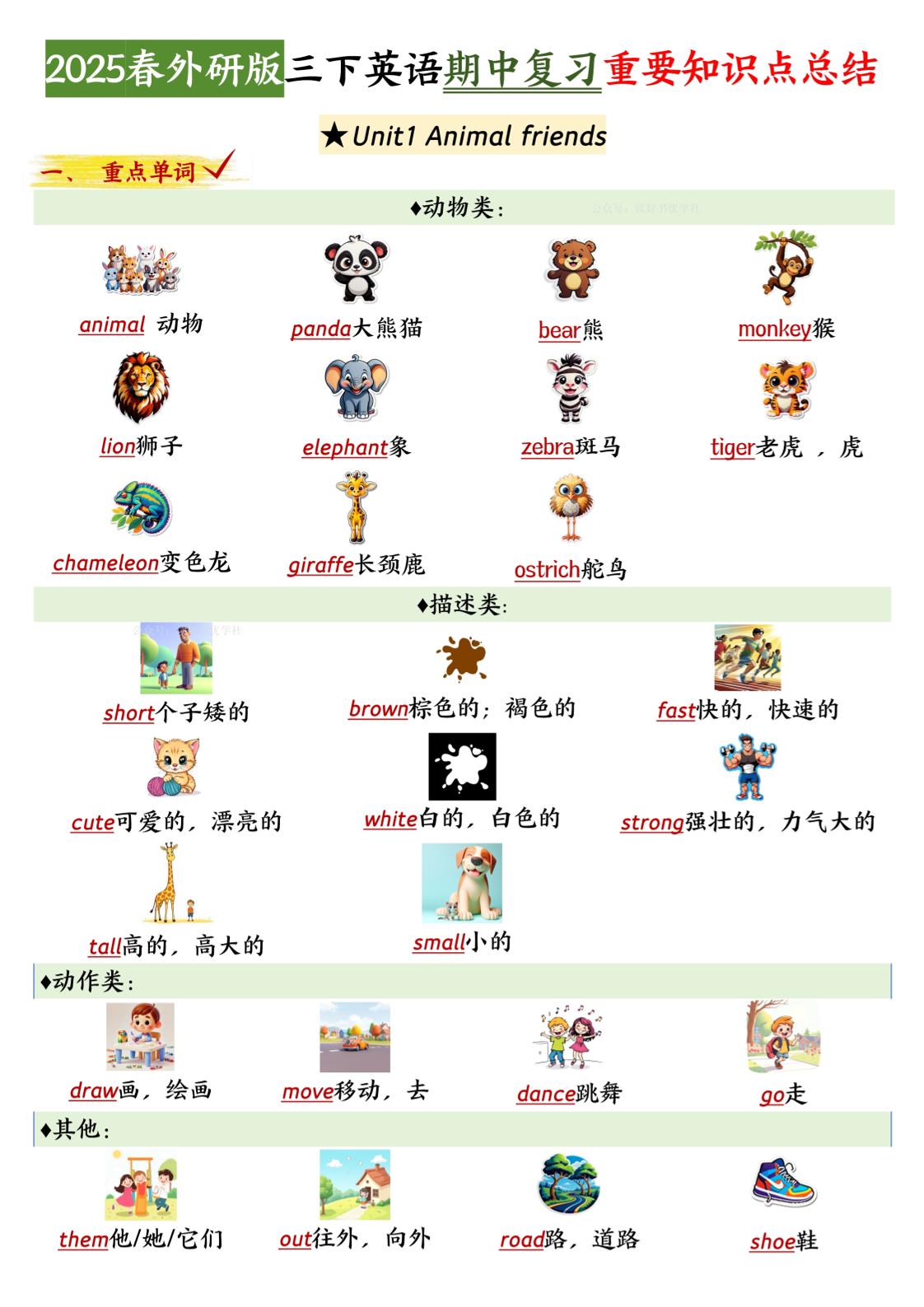 三下英语外研期中知识清单2-谷进海小站