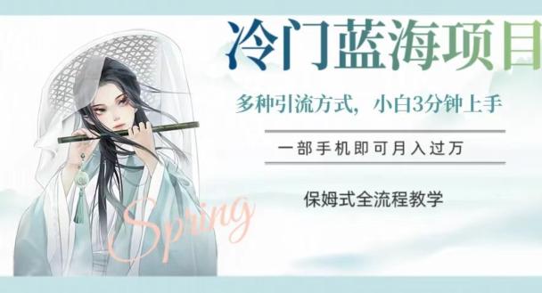 冷门蓝海项目，操作简单，小白3分钟上手，多种引流方式，保姆式全流程教学【揭秘】-谷进海小站