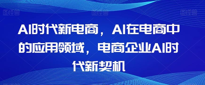 Al时代新电商，Al在电商中的应用领域，电商企业AI时代新契机-谷进海小站