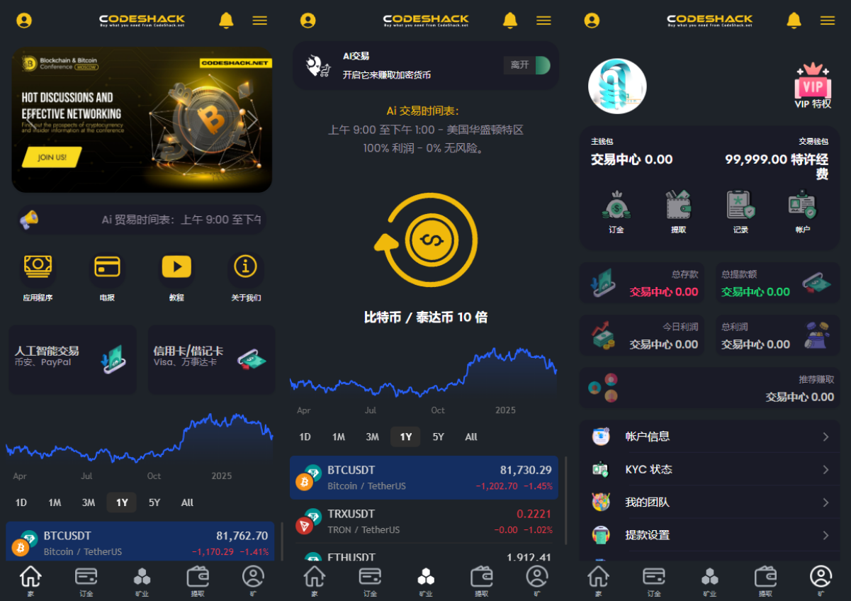 AI量化投资源码 海外版区块链理财交易所源码 ai交易源码-谷进海小站