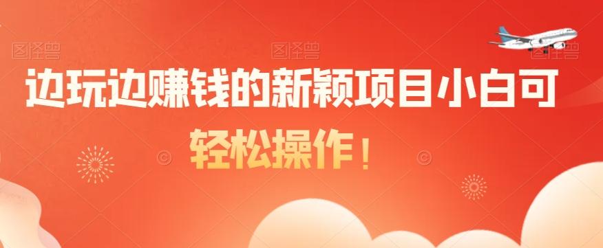 边玩边赚钱的新颖项目小白可轻松操作！-谷进海小站