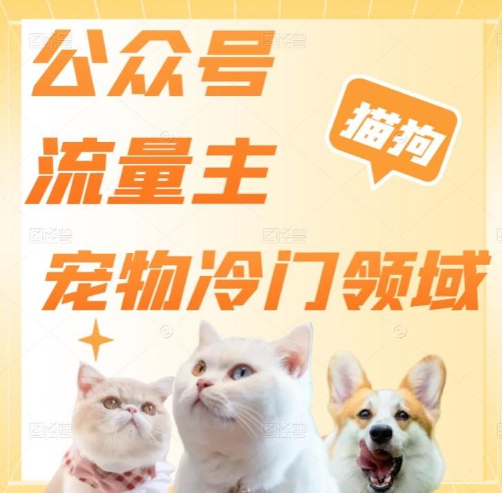 公众号流量主，萌宠冷门领域，单日收益2000+，简单暴力掘金，矩阵操作，无限放大收益！-谷进海小站
