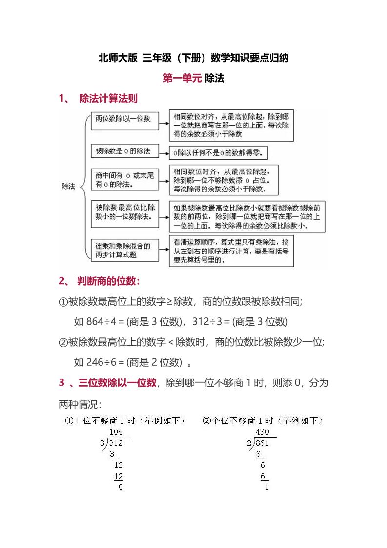 三下北师大数学汇总重点-1-谷进海小站