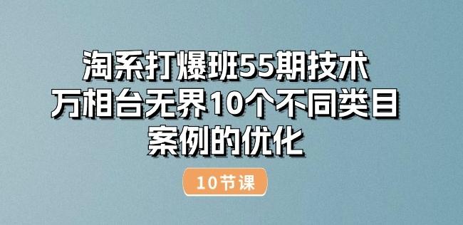 淘系打爆班55期技术：万相台无界10个不同类目案例的优化(10节)-谷进海小站