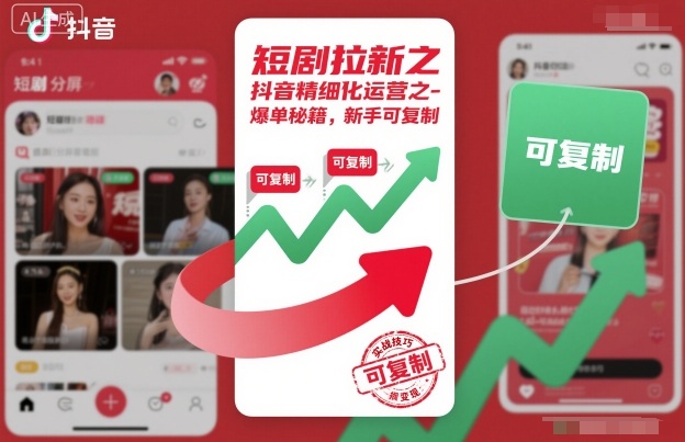 短剧拉新之抖音精细化运营之爆单秘籍，新手可复制-谷进海小站