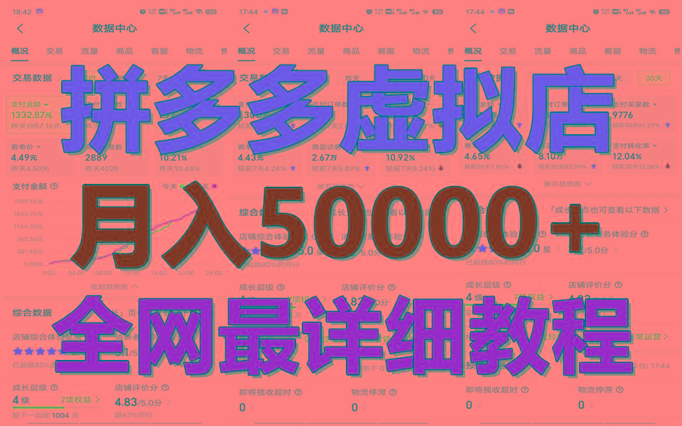拼多多虚拟电商训练营月入50000+你也行，暴利稳定长久，副业首选-谷进海小站