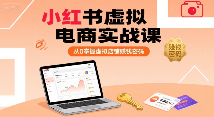 小红书虚拟电商实战课，从0掌握虚拟店铺賺钱密码-谷进海小站