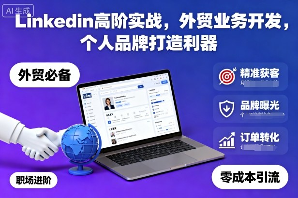 Linkedin高阶实战，外贸业务开发，个人品牌打造利器-谷进海小站