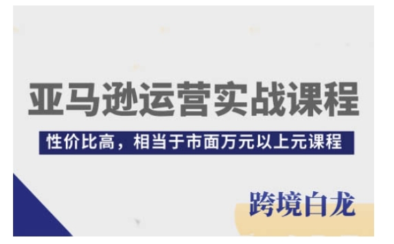 亚马逊运营实战课程，亚马逊从入门到精通，性价比高，相当于市面万元以上元课程-谷进海小站