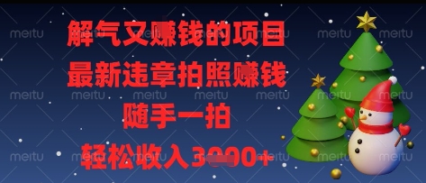 解气又挣钱的项目，最新违章拍照挣钱，随手一拍，轻松收入多张【揭秘】-谷进海小站