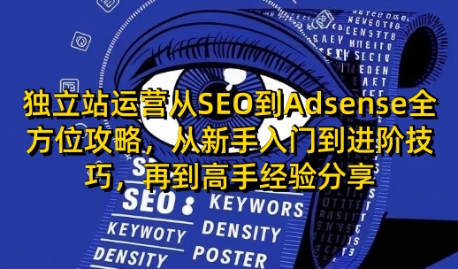 独立站运营从SEO到Adsense全方位攻略，从新手入门到进阶技巧，再到高手经验分享-谷进海小站