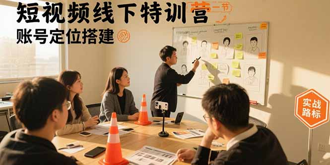 短视频线下特训营：账号定位搭建/口播号拍摄剪辑/直播间流量入口/变现实战-谷进海小站