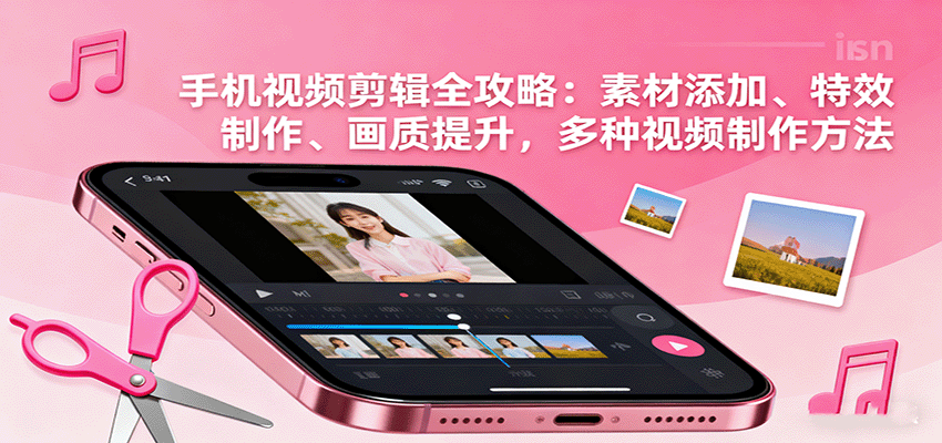 手机视频剪辑全攻略：素材添加、特效制作、画质提升，多种视频制作方法-谷进海小站