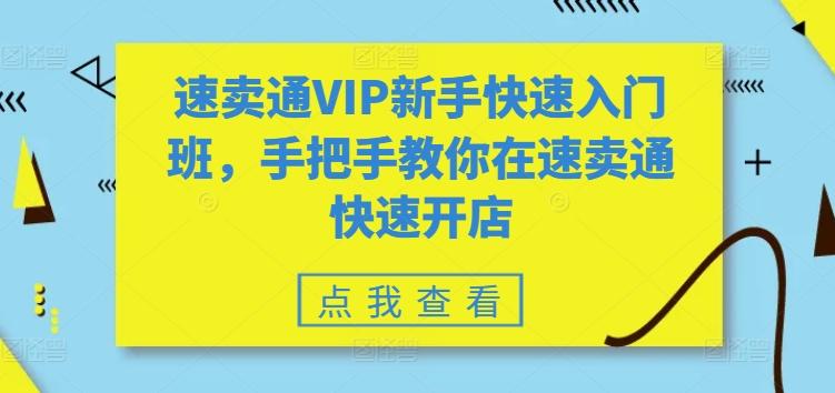 速卖通VIP新手快速入门班，手把手教你在速卖通快速开店-谷进海小站