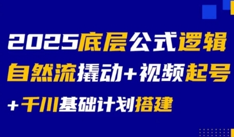 2025底层公式逻辑自然流撬动+视频起号+千川基础计划搭建-谷进海小站