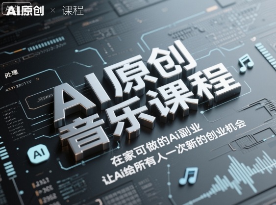 AI原创音乐课程，在家可做的Ai副业，让Ai给所有人一次新的创业机会-谷进海小站