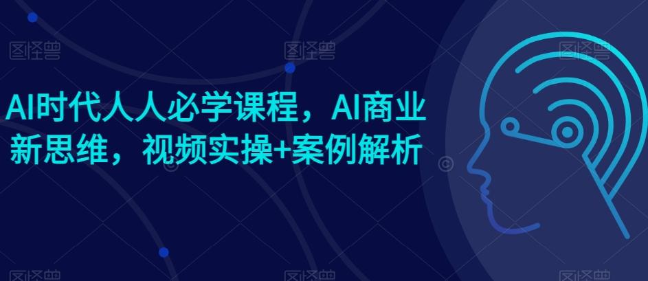 AI时代人人必学课程，AI商业新思维，视频实操+案例解析【赠AI商业爆款案例】-谷进海小站