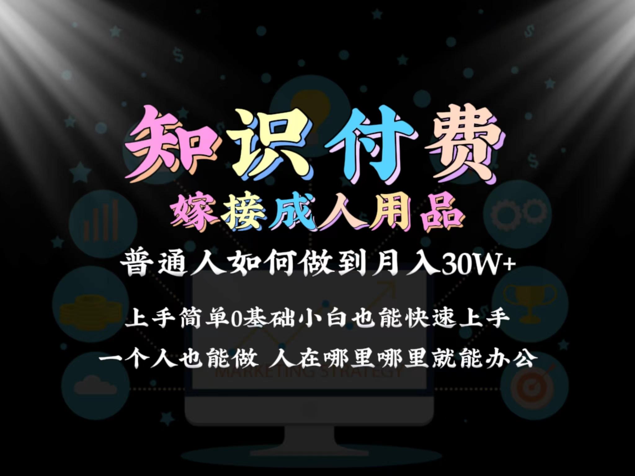 2024普通人做知识付费结合成人用品如何实现单月变现30w 保姆教学1.0-谷进海小站