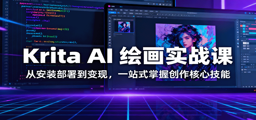 Krita AI 绘画实战课：从安装部署到变现，一站式掌握创作核心技能-谷进海小站