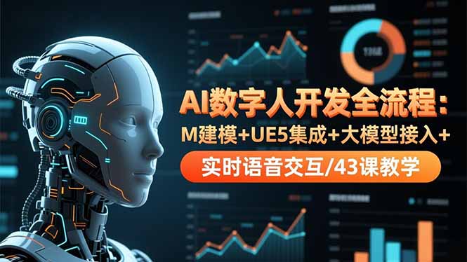 AI数字人开发全流程：M建模+UE5集成+大模型接入+实时语音交互/43课教学-谷进海小站
