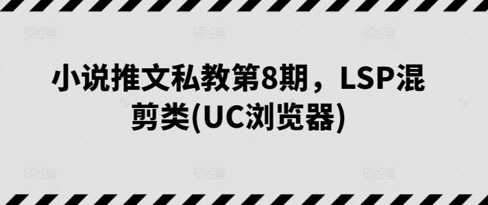 小说推文私教第8期，LSP混剪类(UC浏览器)-谷进海小站