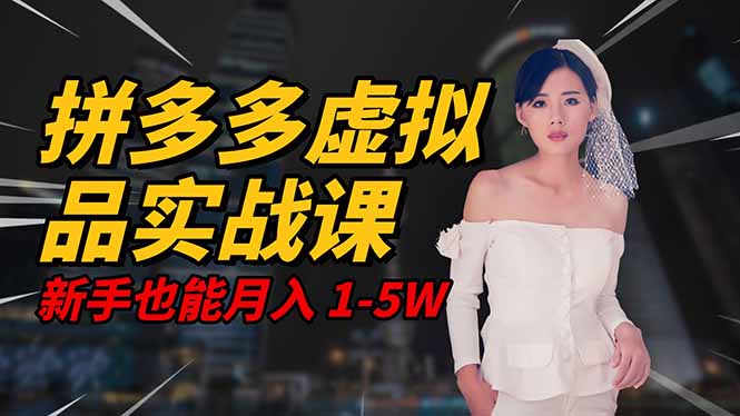 2025 拼多多虚拟品系统实战课，轻资产项目，可矩阵开工作室，新手也能…-谷进海小站