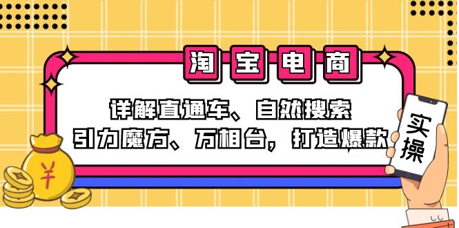 2024淘宝电商课程：详解直通车、自然搜索、引力魔方、万相台，打造爆款-谷进海小站