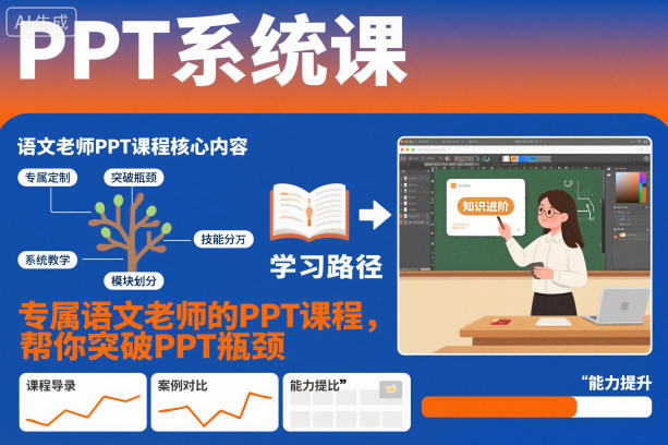 PPT系统课，专属语文老师的PPT课程，帮你突破PPT瓶颈-谷进海小站