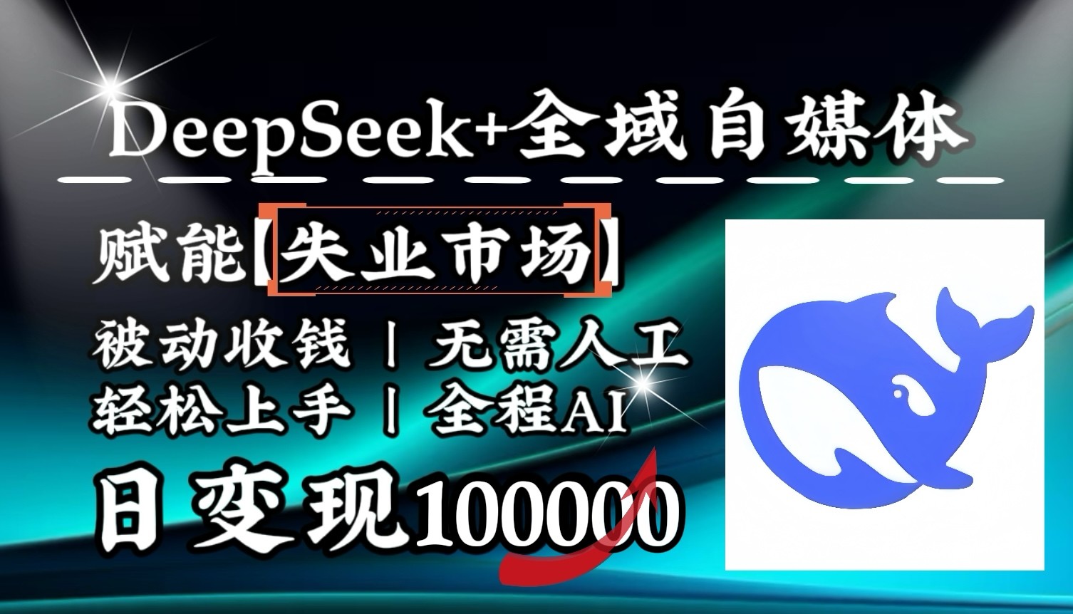 降维打击，DeepSeek+失业市场，全自动操作，结合人人刚需，单月利润轻松破100000＋-谷进海小站