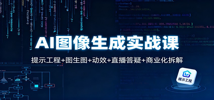 AI图像生成实战课：提示工程+图生图+动效+直播答疑+商业化拆解-谷进海小站