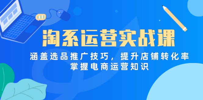 淘系运营实战课，涵盖选品推广技巧，提升店铺转化率，掌握电商运营知识-谷进海小站