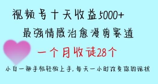 十天收益5000+，多平台捞金，视频号情感治愈漫剪，一个月收徒28个，小白一部手机轻松上手【揭秘】-谷进海小站