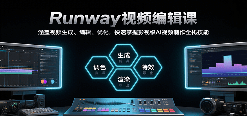 Runway视频编辑课，涵盖视频生成、编辑、优化，快速掌握影视级AI视频制作全栈技能-谷进海小站