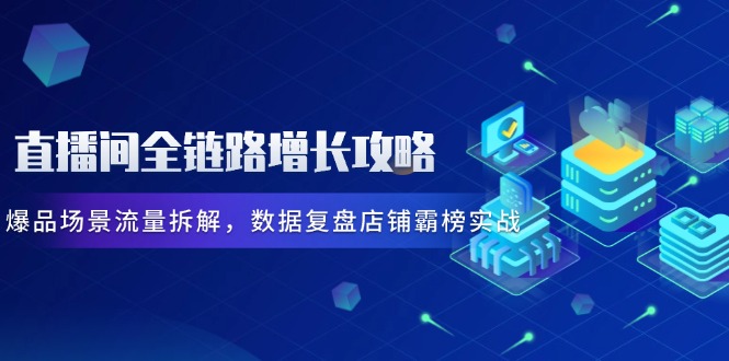 直播间全链路增长攻略，爆品场景流量拆解，数据复盘店铺霸榜实战-谷进海小站