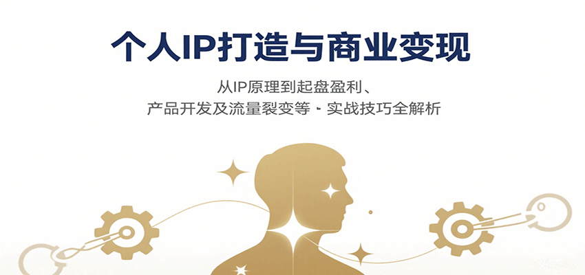 个人IP打造与商业变现，从IP原理到起盘盈利、产品开发及流量裂变等实战技巧全解析-谷进海小站