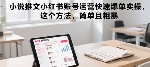 小说推文小红书账号运营快速爆单实操，这个方法，简单且粗暴-谷进海小站