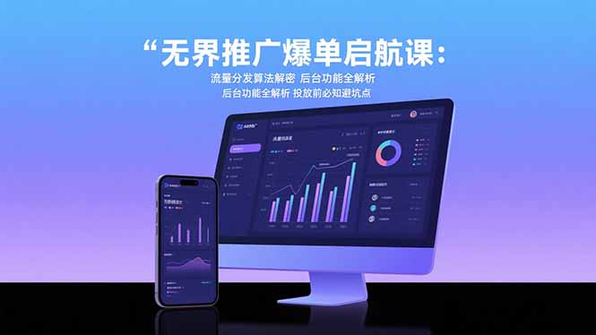 无界推广爆单启航课：流量分发算法解密 后台功能全解析 投放前必知避坑点-谷进海小站
